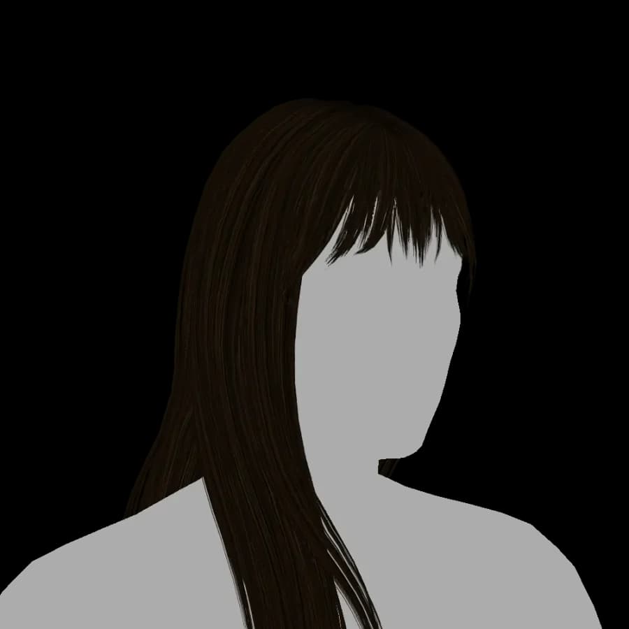 Средняя с рваной челкой