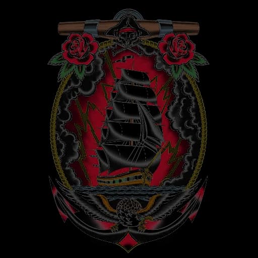 Framed Tall Ship