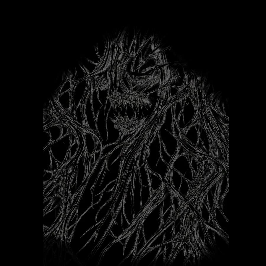 Корни бездны Blackwork на правую руку