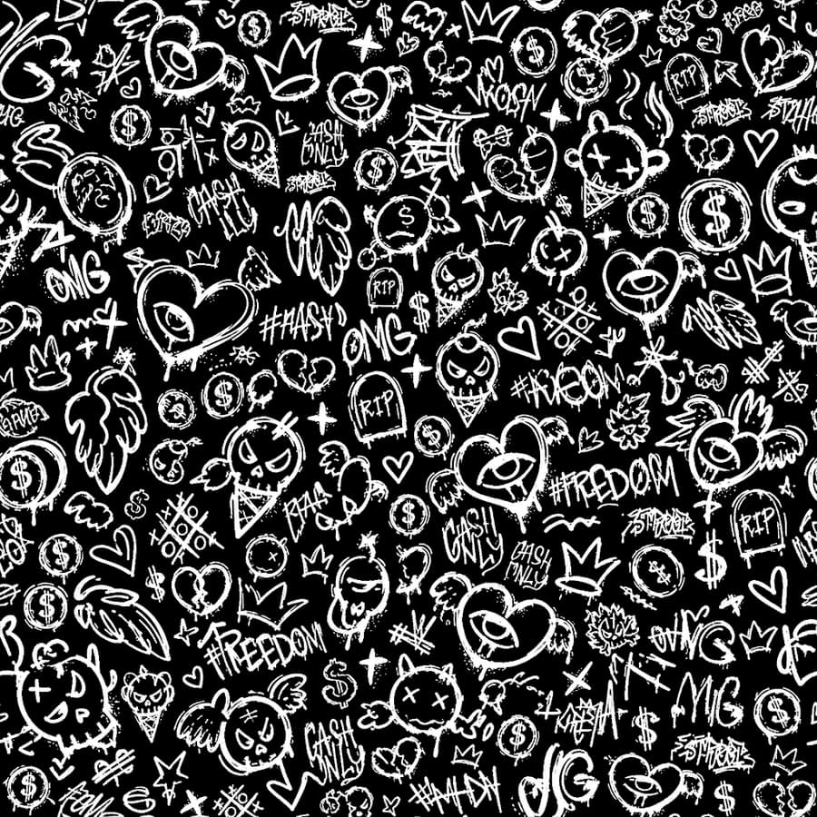 Уличный хаос Blackwork (Прозрачный)