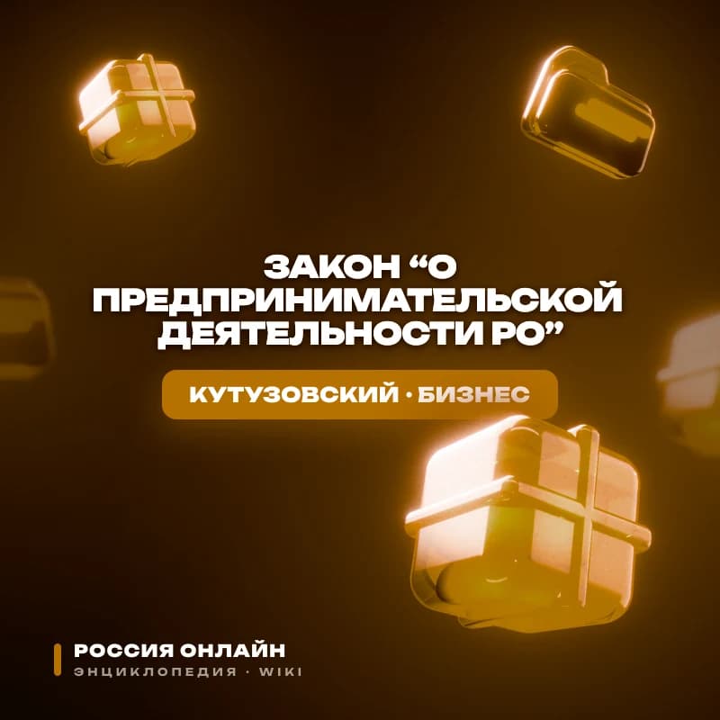 Закон “О предпринимательской деятельности РО”