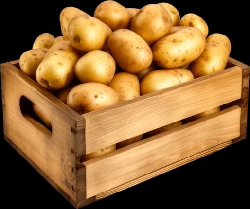 Ящик с картошкой
