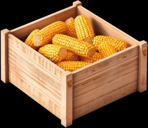 Ящик с кукурузой