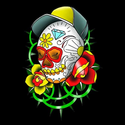 Sugar Skull Trucker