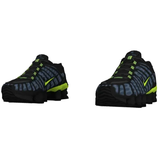Nice Shoks lime sneakers.