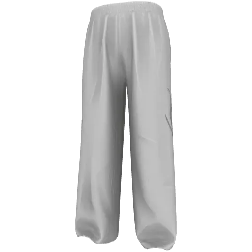 White wide leg athletic pants
