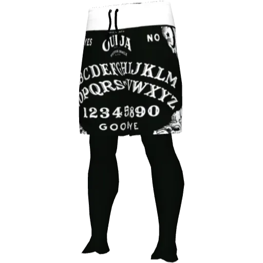 Black and white shorts with gaiters