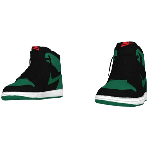 Black and green Nice Flow Johnson 1 High sneakers (Luminoforo)