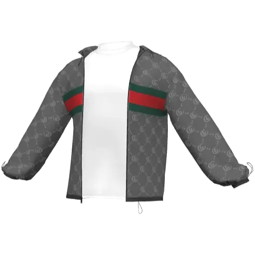 Guchi gray patterned sports jacket
