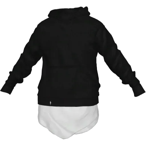 Black hoodie with white T-shirt Collection