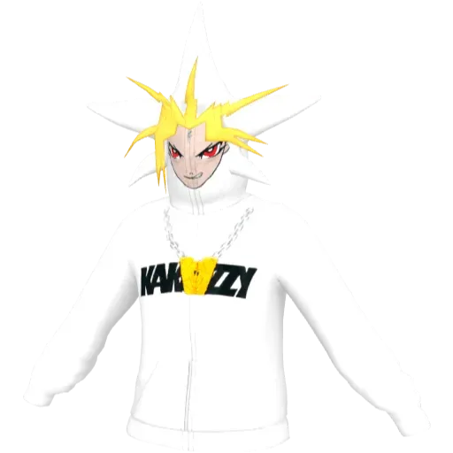 Kakazzy's white zippy hoodie with a face (Closed)