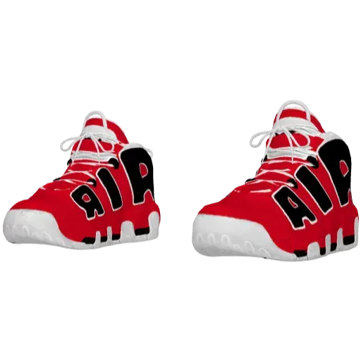 Nice Flow More Uptempo Red Sneakers