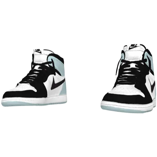 Black and White Nice Flow Johnson 1 High Sneakers (Luminoforo)