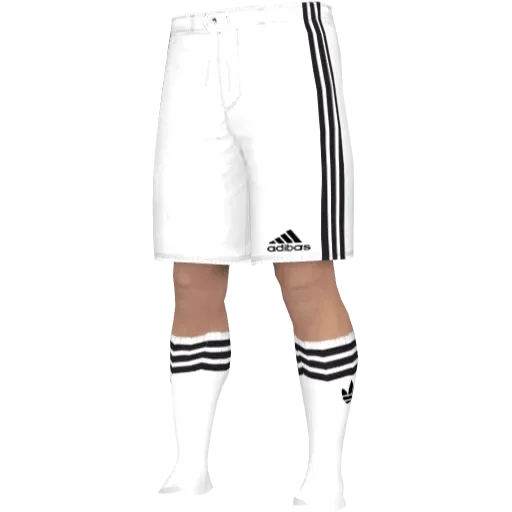 White shorts with long socks
